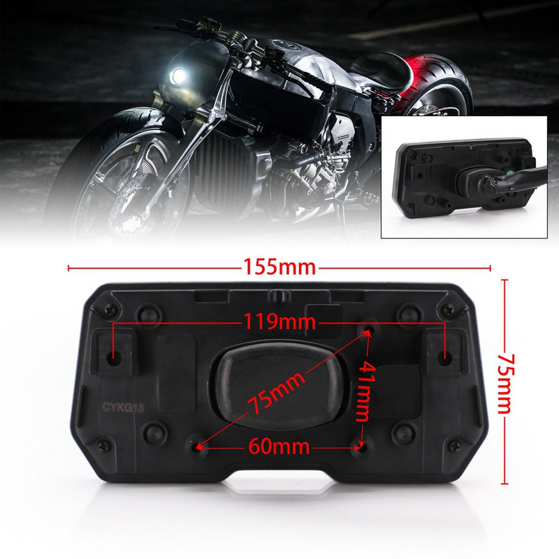 12000 rpm 6 trepte universal motocicletă instrument LCD digital vitezometru odometru pentru 2,4 cilindri tahometru viteză reglabilă
