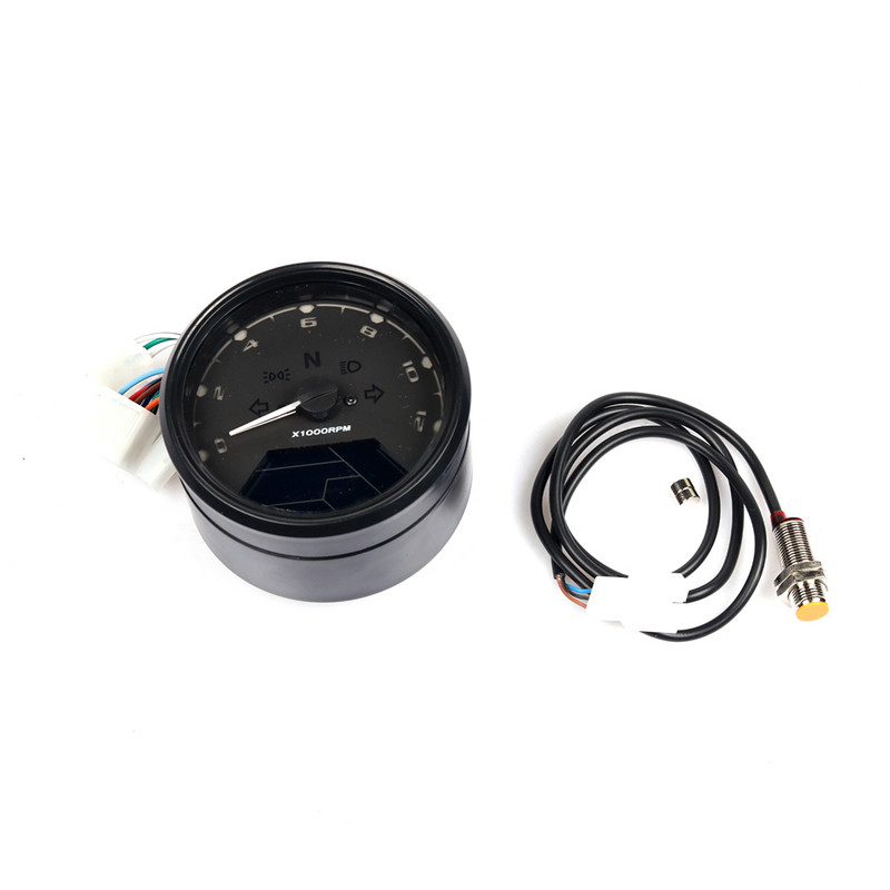 Cafe Racer motorkerékpár sebességmérő műszer kilométerszámláló fordulatszámmérő műszerfal olajmérő LCD digitális műszerfal jelző univerzális