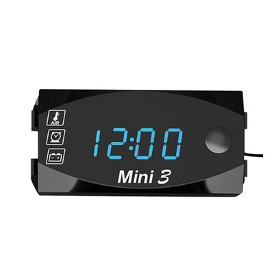 DC 6V-30V 3-in-1 digitaalne kella termomeeter pinge voltmeeter LED-ekraan mootorratta IP67 veekindel tester autopaadile