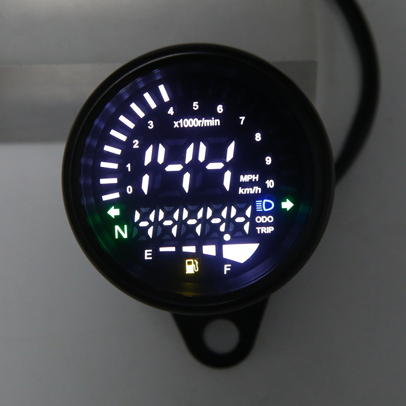Univerzális motorkerékpár-mérő sebességmérő Digitális kilométer-számláló kerek sebességmérő Honda Yamahához