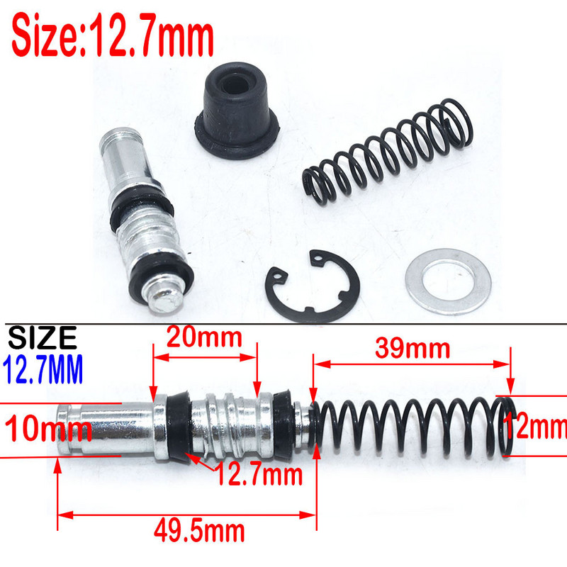 Súpravy na opravu piestu a plunžra hlavného valca, príslušenstvo na opravu piestnych súprav, 11 mm, 12,7 mm, 14 mm, spojkové brzdové čerpadlo motocykla