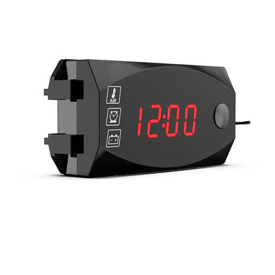 AOZBZ Auto hodiny 12V 2 v 1 digitálny LED displej merače voltmeter indikátor ukazovateľ panel merač pre auto auto motocykel príslušenstvo
