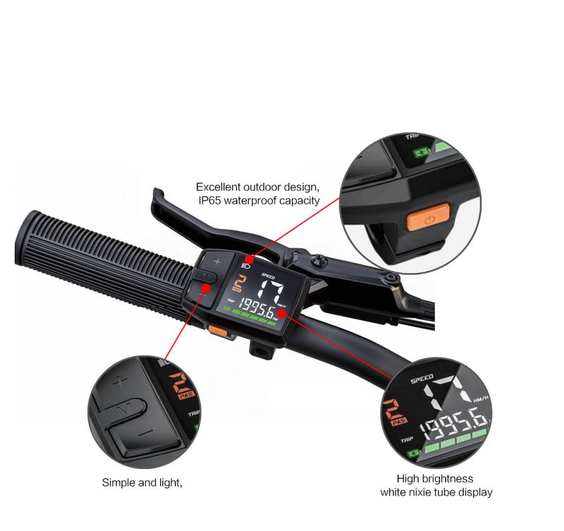 Farebný OLED displej Bafang E-bike DZ41 pre BBS01/02b/BBSHD/M400/M500/M600/M620, CAN pre motor Bafang