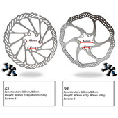 MTB ceļa disku bremžu/ciklokrosa velosipēda bremžu disks 44 mm 6 bultskrūves, viduslīnija 140 mm 160 mm 180 mm 203 mm velosipēda bremžu rotoru velosipēdu daļas