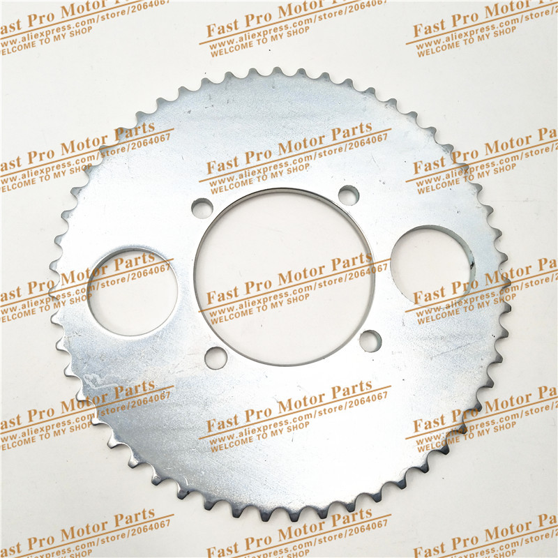 T8F 54T grandinės plokštelė 54 mm 54 dantyta galinė grandinės žvaigždutė T8F 136 jungčių grandinė skirta 47cc 49cc kišeniniam dviračiui Mini Moto Quad ATV