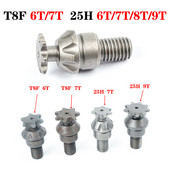47cc 49cc 25H 6T 7T 8T 9T Dantukas/T8F 6T 7T Sankabos būgno pavarų dėžės priekinė grandinės žvaigždutė, skirta 2 taktų variklio kišeniniam dviračiui Mini Moto