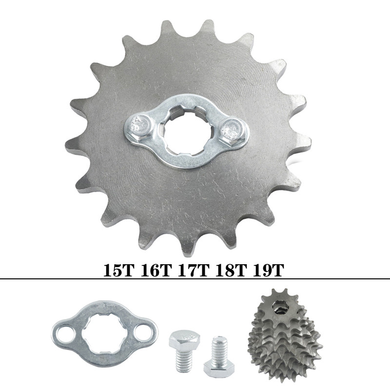 428# 20mm 15 16 17 18 19T priekinio variklio žvaigždutės pavaros dalys, skirtos Taotao Kayo BSE Xmotos Apollo SSR 110 125cc