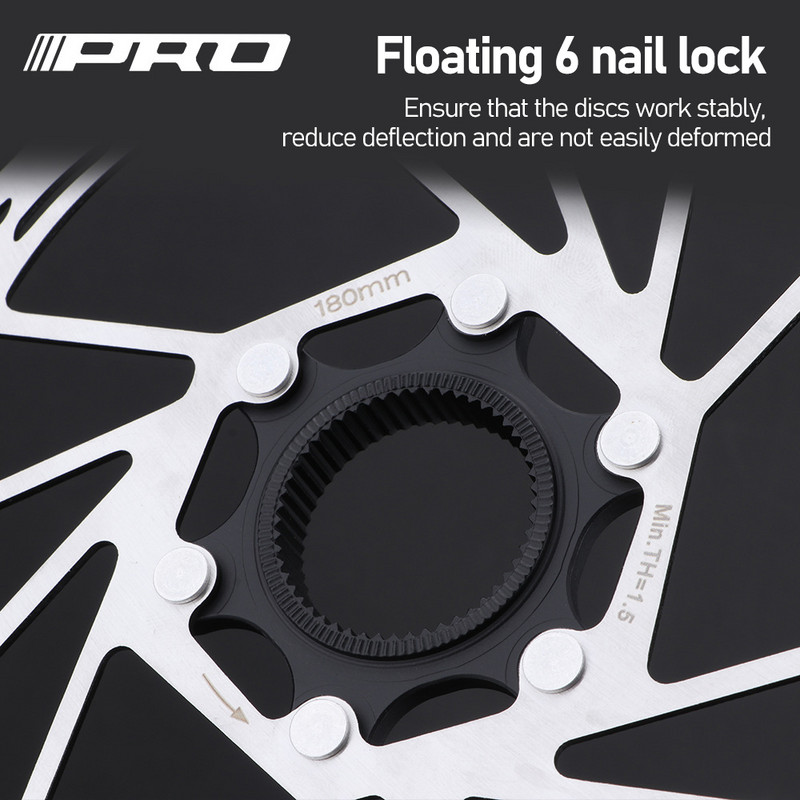 IIIPRO Centerlock Rotor MTB Road Bike Dissiparea căldurii Disc de răcire Blocare centrală 140/160/180/203mm Blocare centrală a rotorului de frână cu disc
