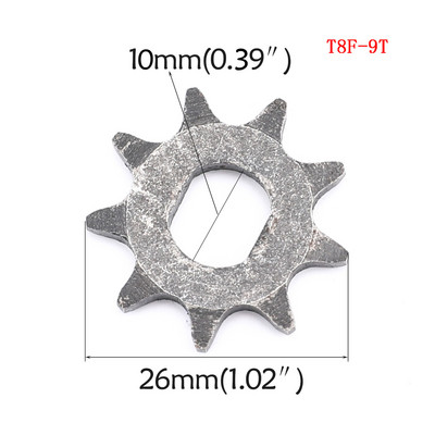 25H T8F 9T 11T priekinė žvaigždutė 43cc 47cc 49cc Mini Pocket Dirt Bike Motoroleris ATV