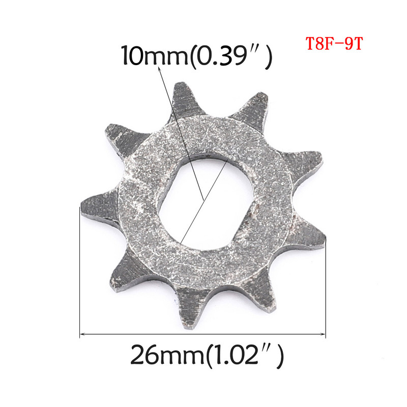 25H T8F 9T 11T priekinė žvaigždutė 43cc 47cc 49cc Mini Pocket Dirt Bike Motoroleris ATV