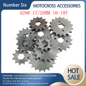 428# Lanț 7/20MM 10T 11T 12T 13T 14T 15T 16T 17T 18T 19T Dinți Pinion față pentru motor pentru ATV-uri Dirt Bike de 50 cc până la 125 cc