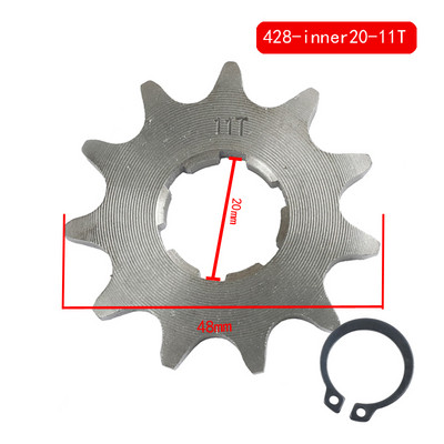 428# Lanț 7/20MM 10T 11T 12T 13T 14T 15T 16T 17T 18T 19T Dinți Pinion față pentru motor pentru ATV-uri Dirt Bike de 50 cc până la 125 cc