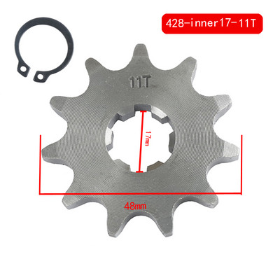 428# Lanț 7/20MM 10T 11T 12T 13T 14T 15T 16T 17T 18T 19T Dinți Pinion față pentru motor pentru ATV-uri Dirt Bike de 50 cc până la 125 cc
