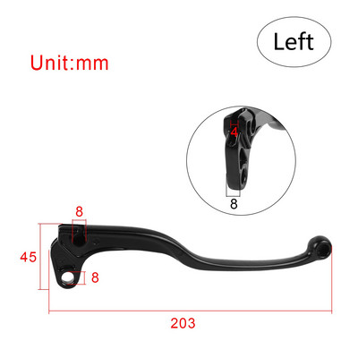 Predná brzdová páka pre Yamaha PW80 BW80 TTR110 TTR125 TTR90 TW200 TTR 90 110 125 YZ80 YZ100 MX100 TT250 YZ250