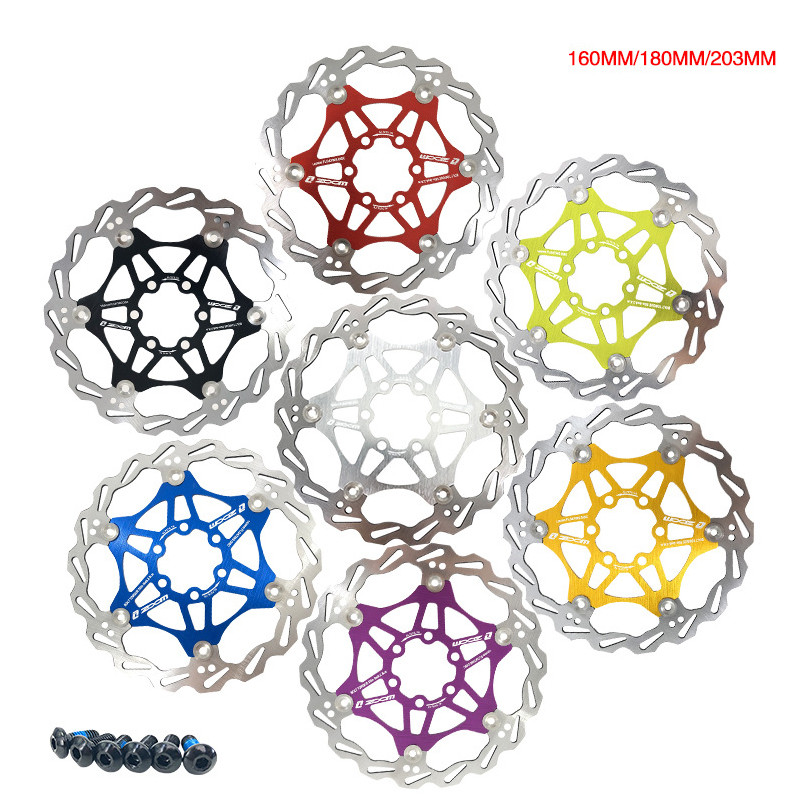 Naujas MTB dviračio stabdžių diskas dviračio stabdžių šešių vinių diskas kalnų dviračių stabdžių rotoriams, plūduriuojantiems, plūduriuojantiems 160/180/203 mm