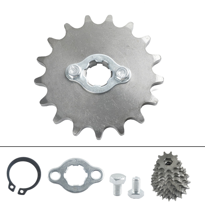 Motociklo grandinės transmisija 428# 17mm 10 11 12 13 14 15 16 17 18 19 Dantyta priekinė variklio žvaigždutė KAYO BSE SSR SDG dalims