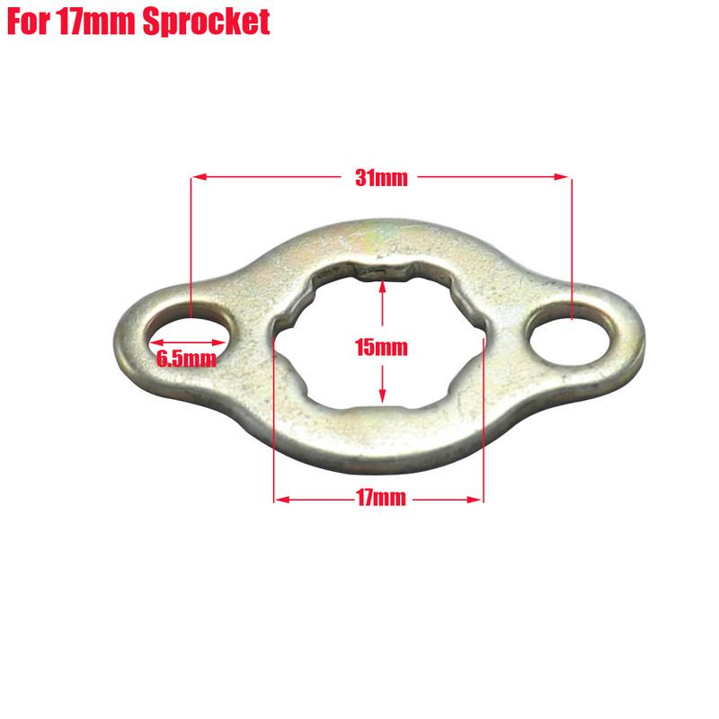17 mm 20 mm priekinis variklis 420# 428# grandinės žvaigždutės laikiklio plokštės užrakto tarpiklio varžtas