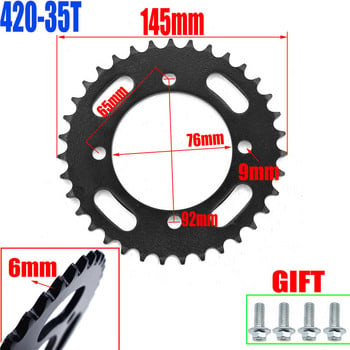 420/428 Αλυσίδες 35T/37T/39T/41T/43T/45T/48T Γρανάζια αλυσίδας μοτοσικλετών Πίσω πίσω Γρανάζια οδοντωτών τροχών για 110cc 125cc 140cc Dirt Pit Bike