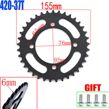 420/428 Αλυσίδες 35T/37T/39T/41T/43T/45T/48T Γρανάζια αλυσίδας μοτοσικλετών Πίσω πίσω Γρανάζια οδοντωτών τροχών για 110cc 125cc 140cc Dirt Pit Bike