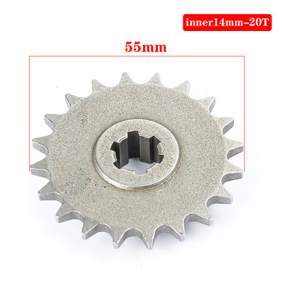 47cc 49cc Minimoto priekinės pavarų dėžės žvaigždutė T8F 11T 13T 14T 17T 20T krumpliaračio grandinės krumpliaratis metalinis keturračio dviračio mopedo paspirtukas