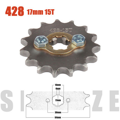 428# 17mm-es első motor lánckerék 10 11 12 13 14 15 16 17 18 19T fog a Dirt Pit Bike ATV Quad Go Kart Buggy Scooter motorkerékpárhoz