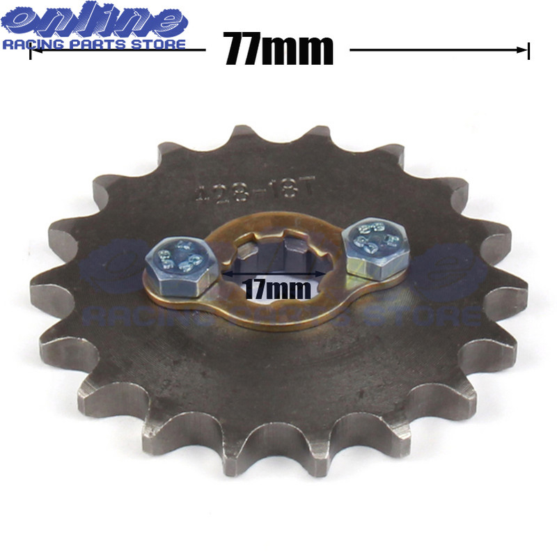428# 17mm-es első motor lánckerék 10 11 12 13 14 15 16 17 18 19T fog a Dirt Pit Bike ATV Quad Go Kart Buggy Scooter motorkerékpárhoz