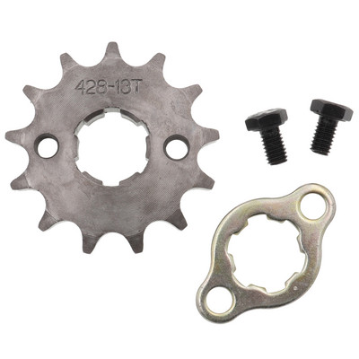 Motor din față 428# 10T 11T 12T 13T 14T 15T 16T 17T 18T 19T Dinți 17mm 20mm Pinion cu lanț cu dispozitiv de blocare a plăcii de reținere