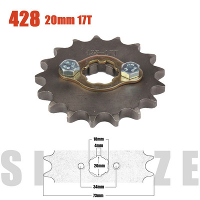 428# 20mm 10T-19T első motor lánckerék KAYO BSE SSR SDG Dirt Pit Bike ATV Quad Go Kart Moped Buggy Scooter motorkerékpárhoz