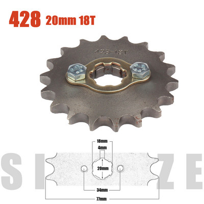 428# 20mm 10T-19T első motor lánckerék KAYO BSE SSR SDG Dirt Pit Bike ATV Quad Go Kart Moped Buggy Scooter motorkerékpárhoz