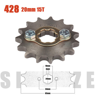 428# 20mm 10T-19T első motor lánckerék KAYO BSE SSR SDG Dirt Pit Bike ATV Quad Go Kart Moped Buggy Scooter motorkerékpárhoz
