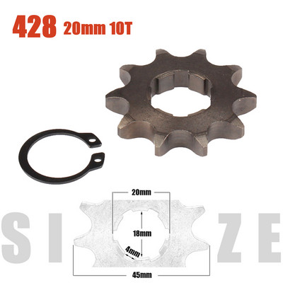 428# 20mm 10T-19T első motor lánckerék KAYO BSE SSR SDG Dirt Pit Bike ATV Quad Go Kart Moped Buggy Scooter motorkerékpárhoz