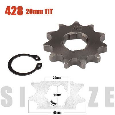 428# 20mm 10T-19T első motor lánckerék KAYO BSE SSR SDG Dirt Pit Bike ATV Quad Go Kart Moped Buggy Scooter motorkerékpárhoz