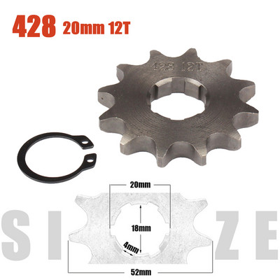 428# 20mm 10T-19T első motor lánckerék KAYO BSE SSR SDG Dirt Pit Bike ATV Quad Go Kart Moped Buggy Scooter motorkerékpárhoz