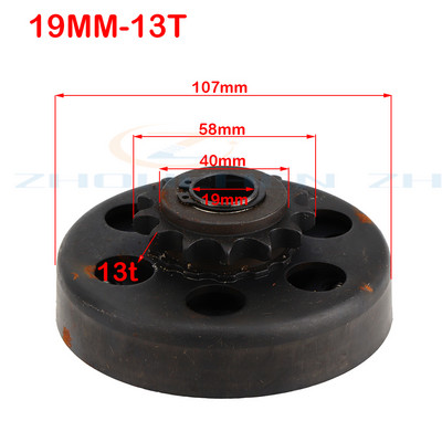 19 mm 20 mm išcentrinė automatinė sankaba 3/4" 10 \11\12\13\14\18Tooth 420\35\428 Grandinėlė, skirta GO Kart Fun Karting Minibike varikliui