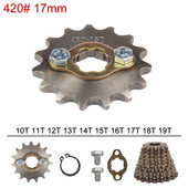 420 420H lánc 17mm 10-19 fogú első motor lánckerekek Taotao Kayo BSE Xmotos Apollo SSR 110 125cc Dirt Pit Bike ATV Quadhoz