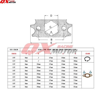 420 420H Chain 17mm 10 -19 δόντια μπροστινός κινητήρας γρανάζια για Taotao Kayo BSE Xmotos Apollo SSR 110 125cc Dirt Pit Bike ATV Quad