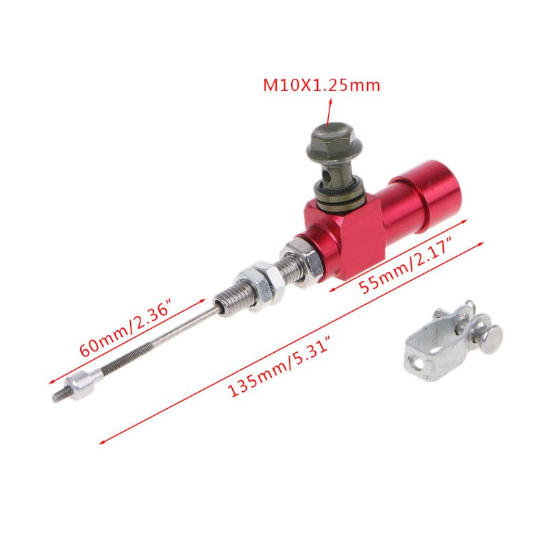 Motociklo hidraulinės sankabos pagrindinio cilindro strypo stabdžių siurblys M10x1,25 mm aliuminis