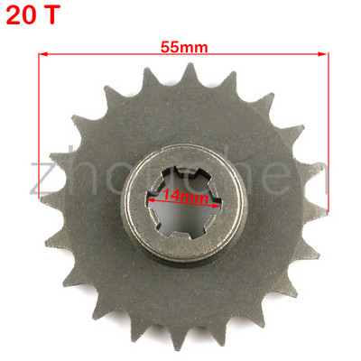 Első sebességváltó lánckerék T8F 11T 14T 17T 20T fogaskerék lánckerék fogaskerék fém 47cc 49cc Minimoto ATV Mini Bike Moped rollerhez