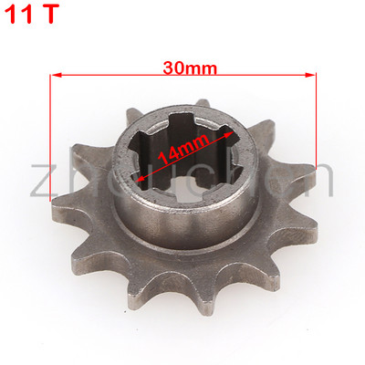 Első sebességváltó lánckerék T8F 11T 14T 17T 20T fogaskerék lánckerék fogaskerék fém 47cc 49cc Minimoto ATV Mini Bike Moped rollerhez