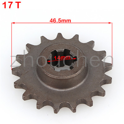 Első sebességváltó lánckerék T8F 11T 14T 17T 20T fogaskerék lánckerék fogaskerék fém 47cc 49cc Minimoto ATV Mini Bike Moped rollerhez