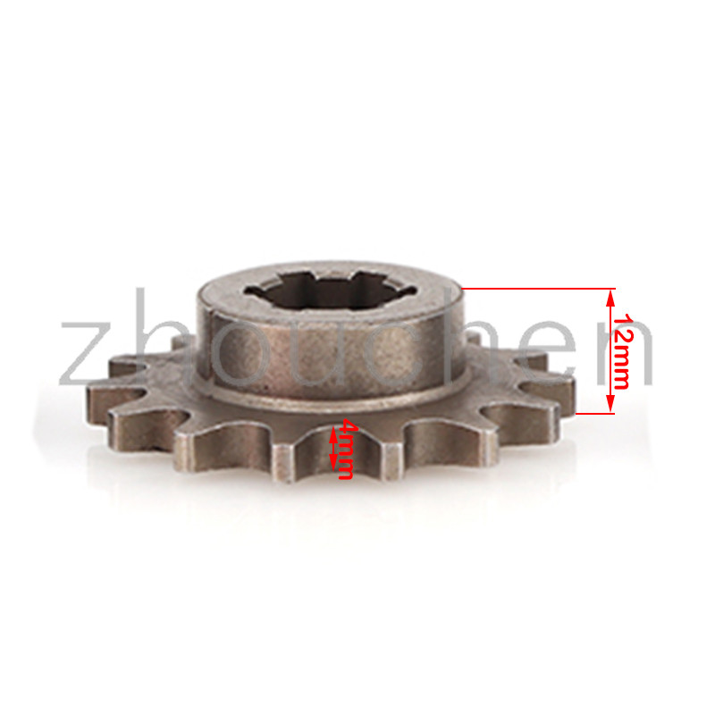 Első sebességváltó lánckerék T8F 11T 14T 17T 20T fogaskerék lánckerék fogaskerék fém 47cc 49cc Minimoto ATV Mini Bike Moped rollerhez