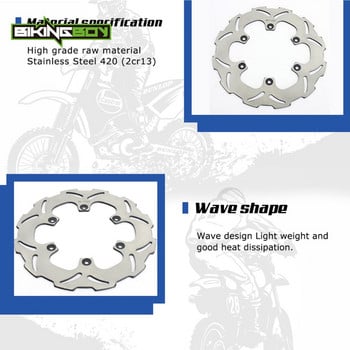 BIKINGBOY За Suzuki RM 85 / L 05-23 19 20 RM85 Голямо колело 05 06 07 08 09 10 11 12 13 14 15 16 17 18 Ротор на преден спирачен диск