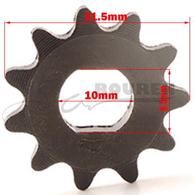 25H/T8F 11T 10MM/8MM 2 taktų 49CC VARIKLIS Mini kišeninis dviračio priekinė žvaigždutė