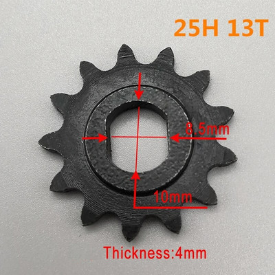 Trotineta electrica 9T 11T 13T 25H Pinion pentru 25H Motor cu lanț Pinion Pinion Motor DC Motor Motocicletă Sistem de transmisie Gear