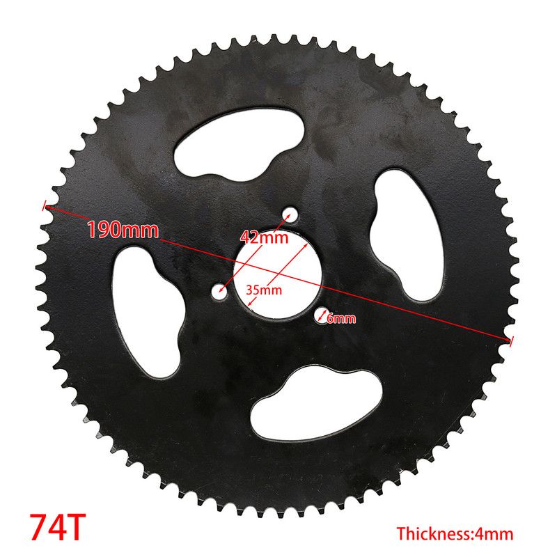 38T 54T 64T 74T T8F 35mm hátsó lánckerék Mini Moto ATV Quad Dirt Pit Pocket Bike Cross 47cc 49cc alkatrészek