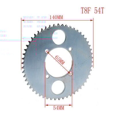 Zadné ozubené koleso T8F 35t 44t 54t 64t 68t 74t zuby 26/29/34/54mm pre mini motocykel, štvorkolku, štvorkolku, blatník 47cc 49cc diely