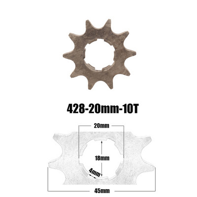 428# 20mm 10 11 12 13 14 15 16 17 18 19 T fogas első motorlánc lánckerék Dirt Pit Bike Monkey ATV Quad Go Karthoz
