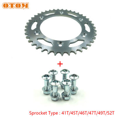 Oceľové reťazové koleso OTOM Motokros 41T 46T 47T 49T 52T pre KTM EXC EXCF SX SXF SXC XCW SMR SMC MXC LC4 LSE, diel na motocykel