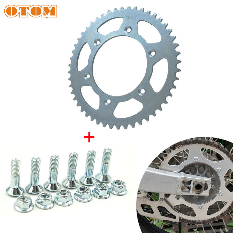 Oceľové reťazové koleso OTOM Motokros 41T 46T 47T 49T 52T pre KTM EXC EXCF SX SXF SXC XCW SMR SMC MXC LC4 LSE, diel na motocykel