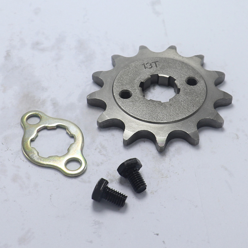 Elülső motor 520 20mm 10T 11T 12T 13T 14T 15T fogas lánc lánckerék rögzítőlappal zárható motorkerékpár Dirt Bike ATV-hez